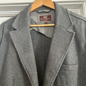 Hickey Freeman Charcoal Trench Coat